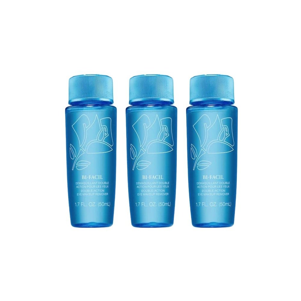 LANCOME BI-FACIL DOUBLE ACTION EYE MAKEUP REMOVER ( 3 x 1.7 FL OZ) Travel Size